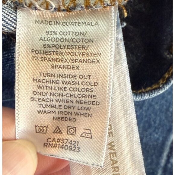 LOFT Womens 'The Slim Flare' Jeans 29/8 High Rise Frayed Hem Casual Medium Wash - Picture 10 of 10